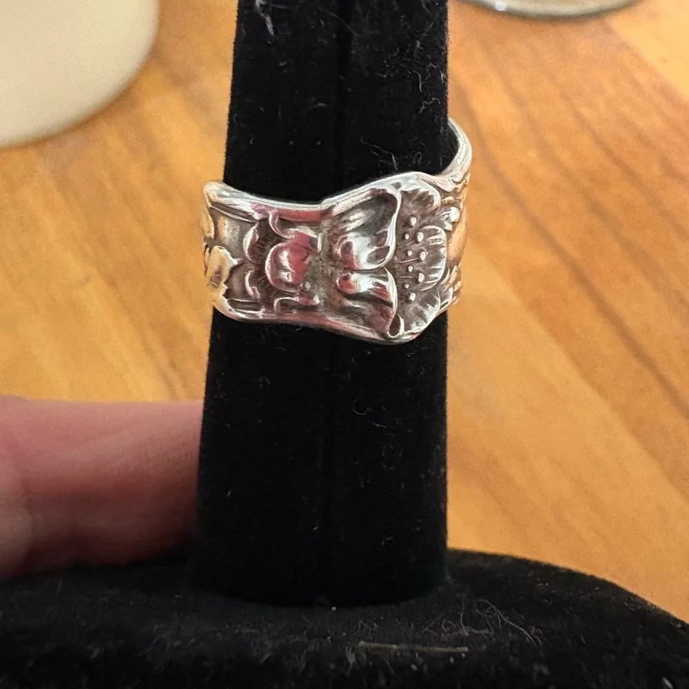 Sterling Silver Vintage Spoon Ring size 5 - Picture 5 of 15